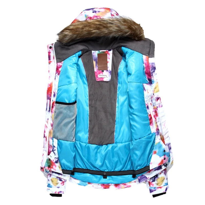 Новый стиль женские лыжные костюмы куртки зимние водонепроницаемые спортивные