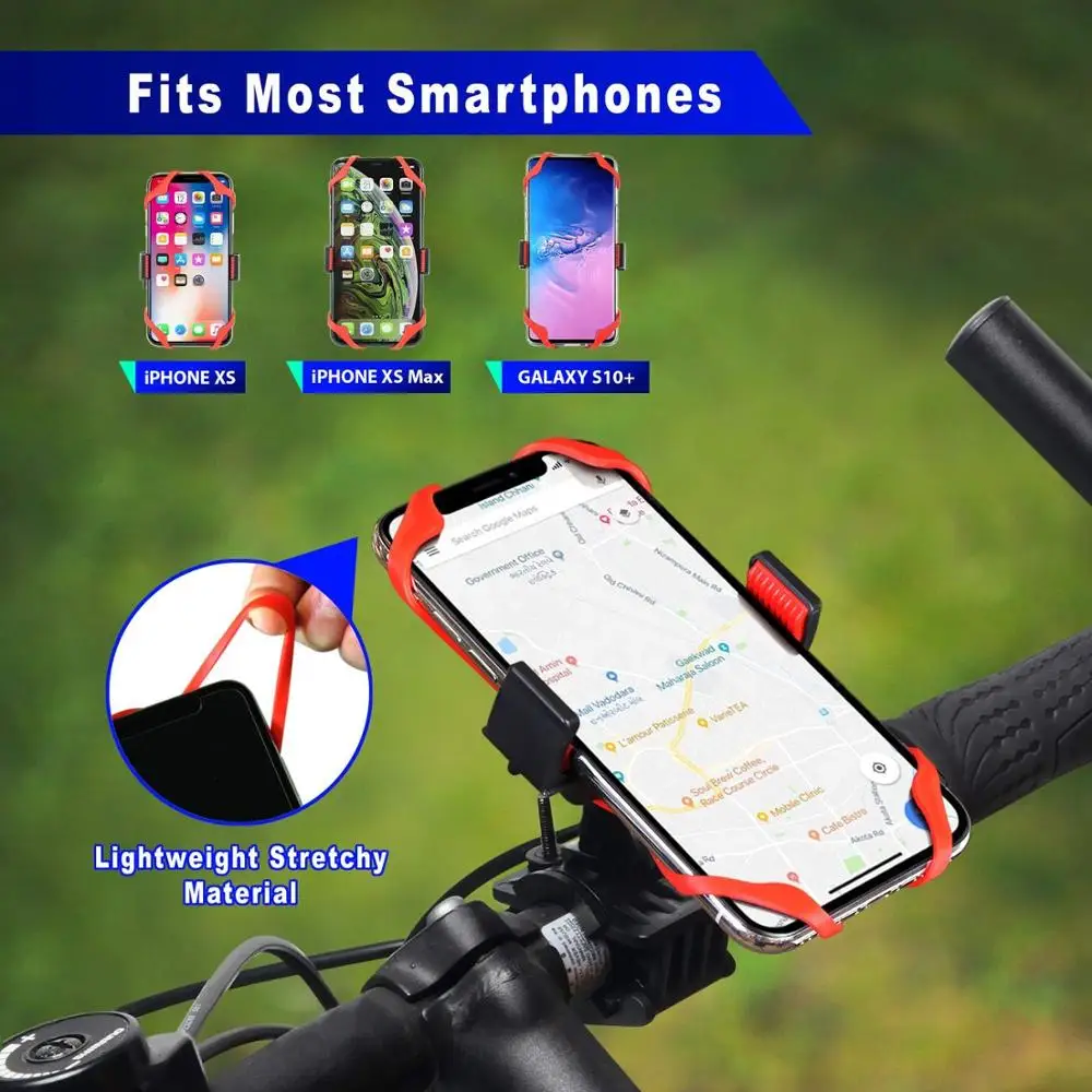 univerola bike motorcycle phone mount for iphone xs samsung galaxy universal handlebar holder for atv gps bicycle support free global shipping