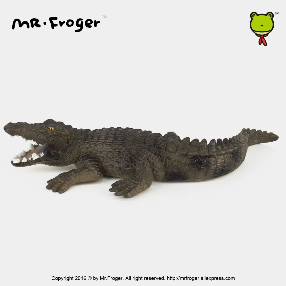 Фото Mr.Froger Американский Крокодил Аллигатор игрушечные дикие животные Набор для моделирования зоопарка пластиковый твердый милый подарок репти... №3