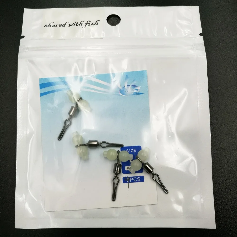 4 шт светящиеся рыболовные Вертлюги роликовых вертлюгов морские принадлежности