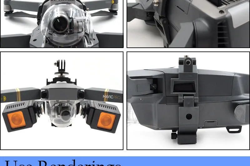 Для DJI Mavic Pro Drone Gimbal Крепление для камеры многофункциональный фиксированный кронштейн светодиодный светильник держатель с пряжкой для DJI Mavic Pro Аксессуары