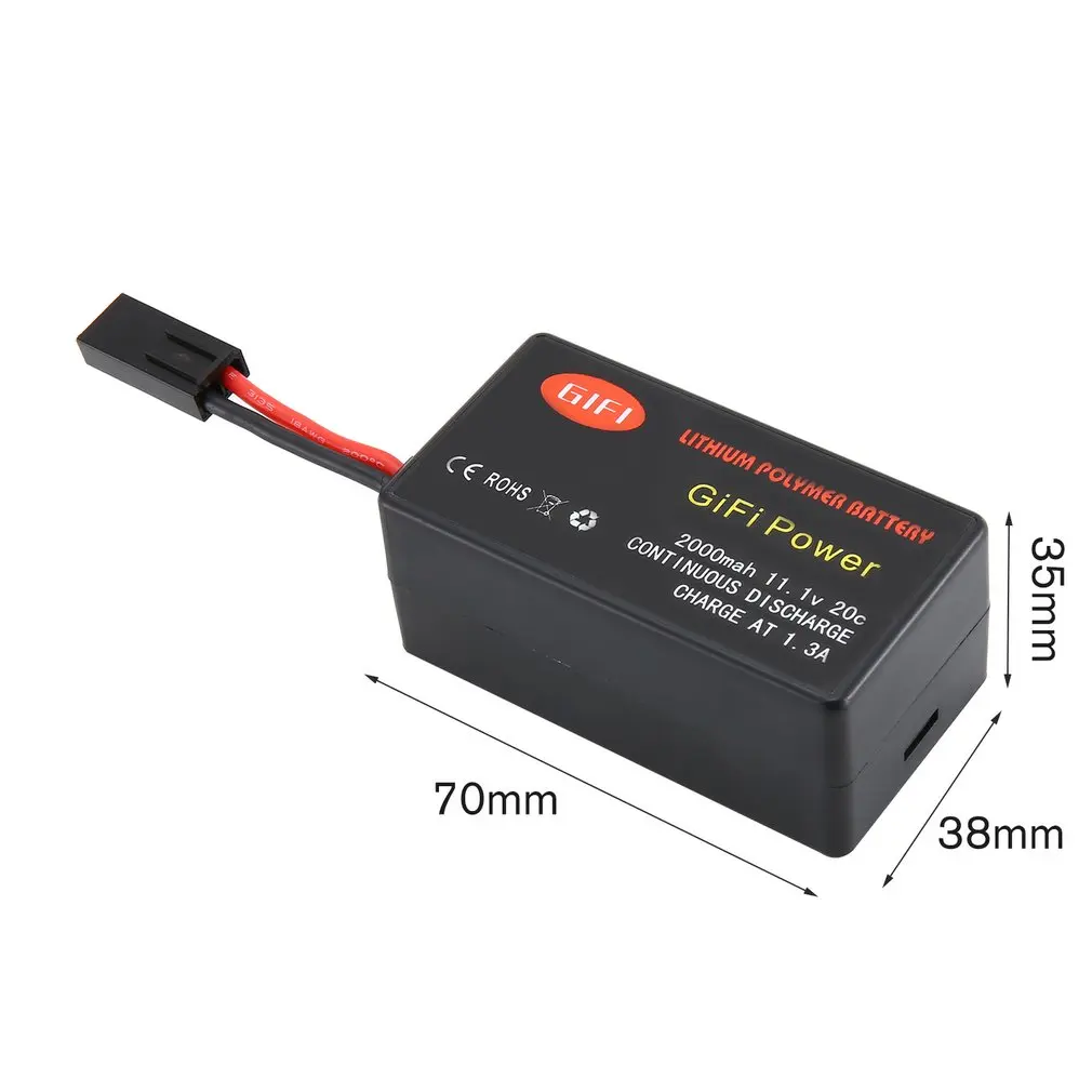 Батарея большой емкости 11,1 V 2000mAh обновленная Замена Lipo батарея легкий Дрон батарея для Parrot Ar. Drone 2,0