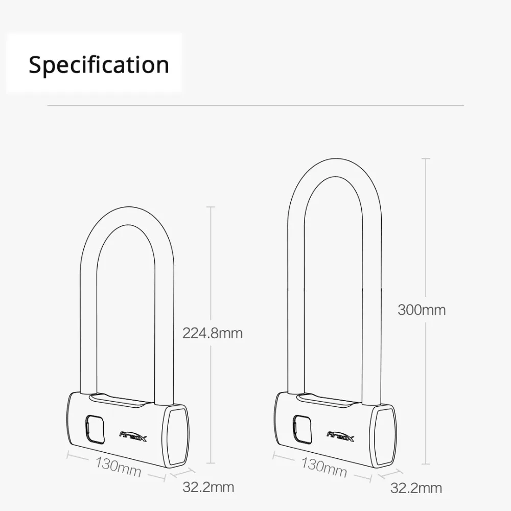 Xiaomi AreoX U8 Смарт отпечатков пальцев u замок Противоугонный велосипедный