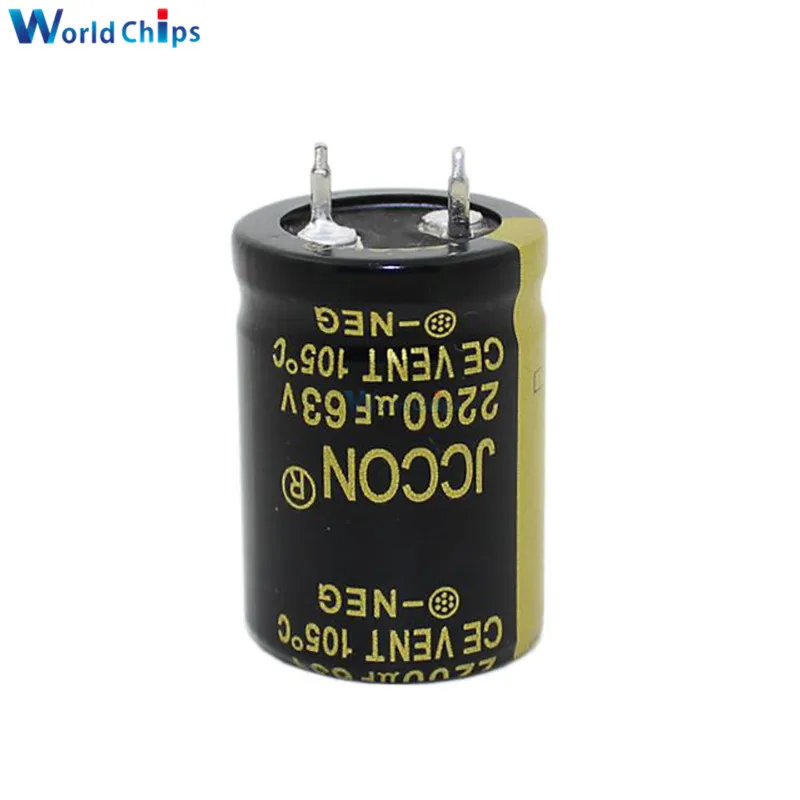 Diymore алюминиевый электролитический конденсатор 63V 2200 мкФ 22X30mm Высокочастотный