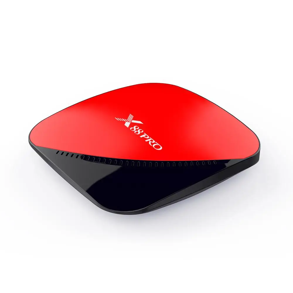 ТВ приставка X88 Pro Android 9,0 ТВ приставка Rockchip RK3318 4 ядра 2,4G и 5G Wifi 4K HDR приставка USB 3,0 Поддержка 3D фильма черный красный r25