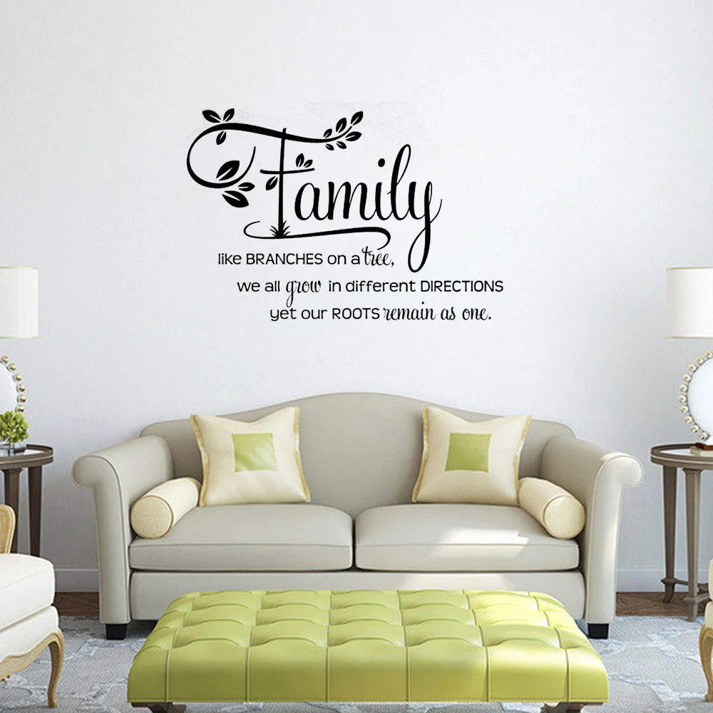 

Family Art DIY Vinyl Wall Stickers Living Room Bedroom Children's room Home Decorative Mural Waterproof Wallpaper JG1223