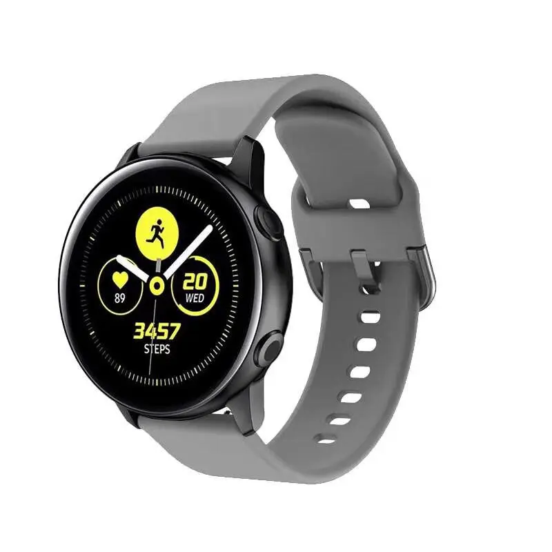 Спортивный силиконовый 20 мм ремешок для samsung Galaxy Watch 42 мм/Активный браслет для мужчин/женщин Замена мужчин t Регулируемый Браслет