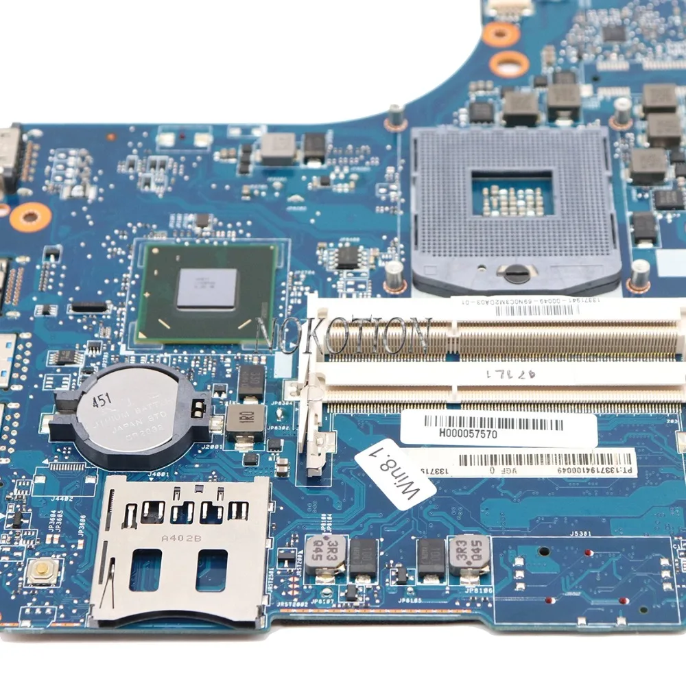 Материнская плата NOKOTION для ноутбука Toshiba Satellite S55T S55-A H000057570 VGF MB HM77 UMA DDR3