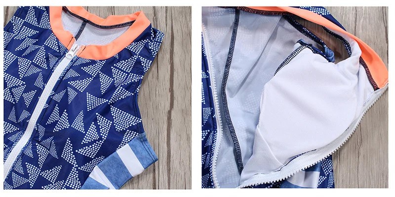 2018 Gingham на молнии с принтом без рукавов Одна деталь купальник полосатый