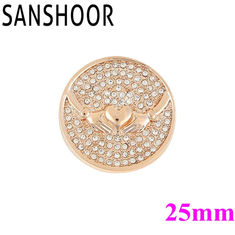 25 мм Маленькая Ирландская Монета Сердце с Короной и Руки Диск для Моего Держателя