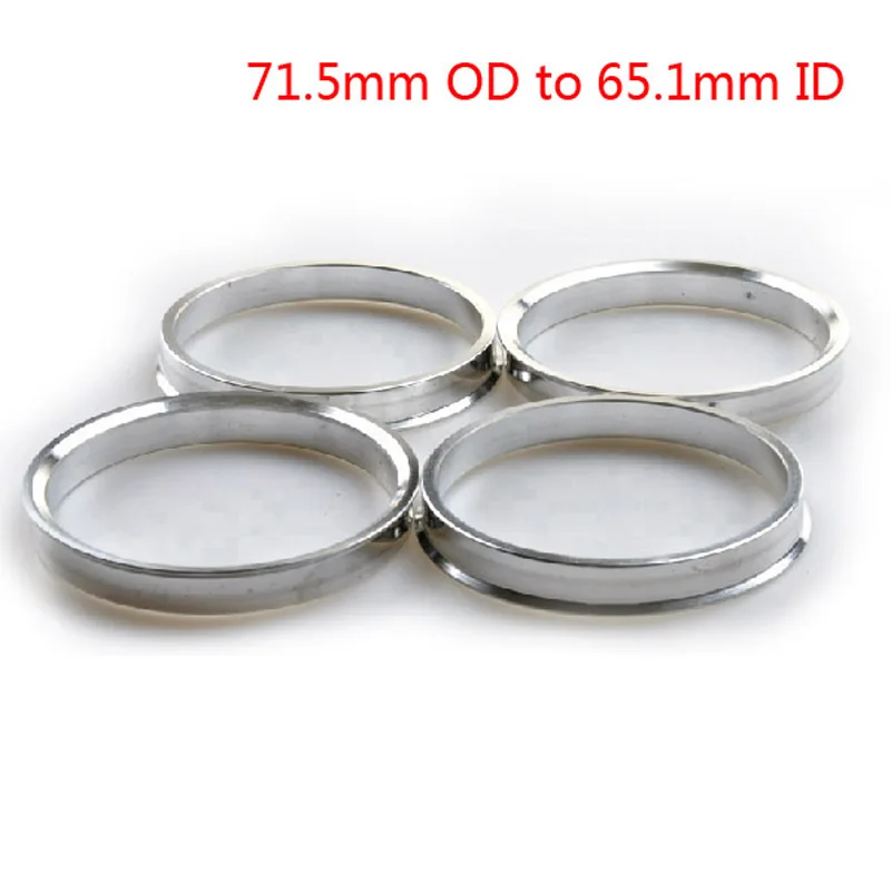 

New 1 Set /4 Pieces 65.1mm ID to 67.1/71.5/73.1 OD Aluminum Centric Spigot Hub Rings Wheel Spacer