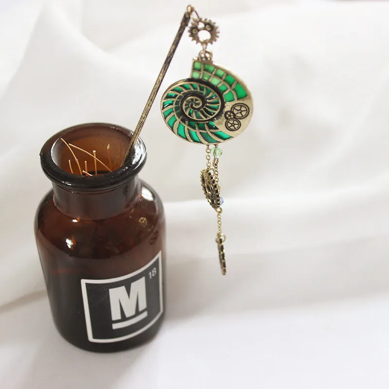 Timlee H057 New Retro Personality Geometry Gear Tassels Alloy Hair Sticks Accessory Wholesale | Украшения и аксессуары
