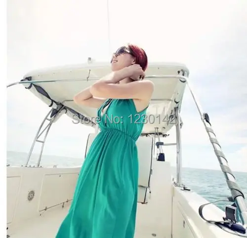 New 2014 Sexy Summer Women V-Neck Swimsuit Beach Boho Maxi Sundress Long Dress |