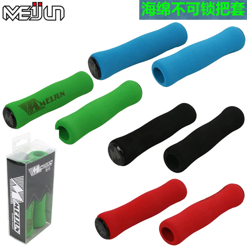 Red Black Blue Green Aluminium Alloy Sponge Bicycle Grip Mountain Bike Slip Handle Lockable Bar End | Спорт и развлечения