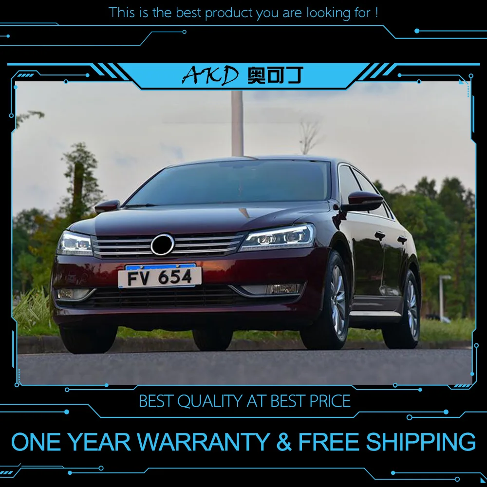 AKD Тюнинг автомобилей фары для VW Passat B7 US Verson светодиодные фары DRL ходовые огни биксеноновые фары Противотуманные фары с ангельскими глазками авто