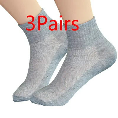 3Pairs 3/5 пар, высокое качество, мужские деловые хлопковые носки, унисекс, женские, мужские носки, удобные, теплые, зима-осень, носки по щиколотку - Цвет: 3Pairs