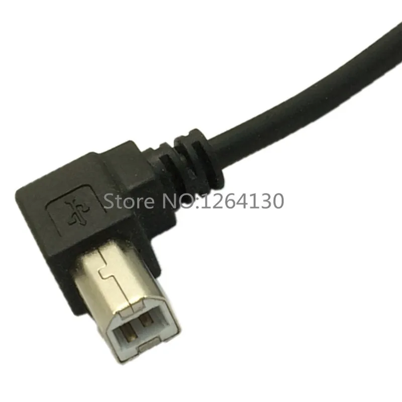 0 5 м левый Угловой USB 2 A штекер на угловой B 90 градусов кабель для принтера