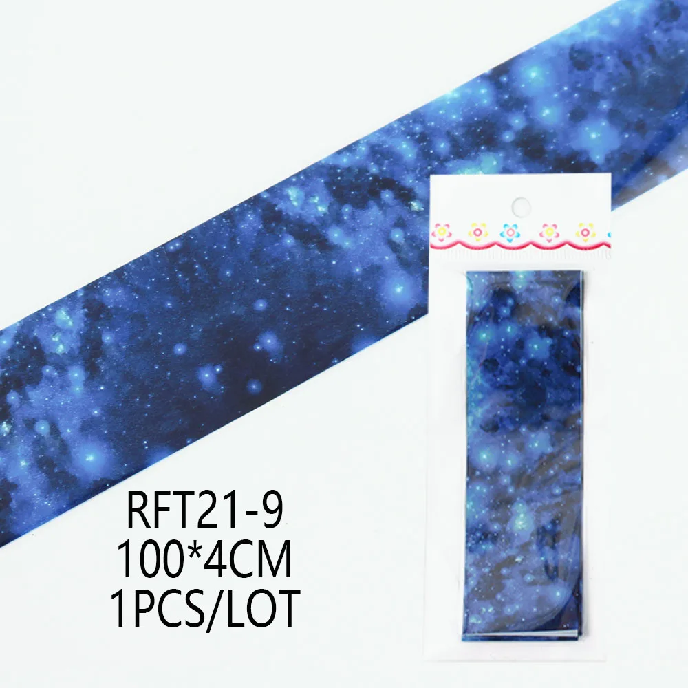 9 10Pcs/Set Starry Sky Nail Foils Holographic Gradient Transfer Decal Mix Design Nail Stickers Manicure Decoration DIY Wraps - Цвет: 9