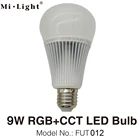 Светодиодная лампа MiLight E27 9 Вт RGB + CCT прожектор FUT012 110 В 220 В полноцветный пульт дистанционного управления умная лампа WiFi Совместимость 4-зонный пульт дистанционного управления