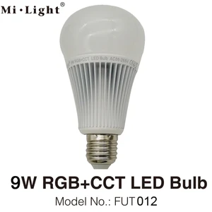 Светодиодная лампа MiLight E27 9 Вт RGB + CCT прожектор FUT012 110 В 220 В полноцветный пульт дистанционного управления умная лампа WiFi Совместимость 4-зонный пульт дистанционного управления