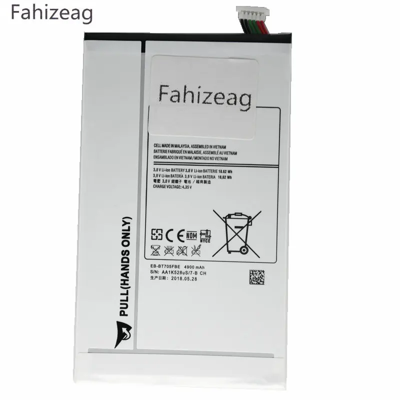 Сменный аккумулятор Fahizeag 4900 мАч для планшета Samsung Galaxy Tab S 8 4 SM T700 T705|Аккумуляторы