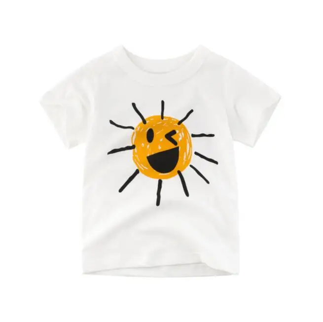 t-shirt 1 Новая футболка для мальчиков, детские базовые футболки, футболки с рисунком кактуса, детская спортивная одежда, дизайнерские рубашки для маленьких мальчиков 2-10 лет - Цвет: t-shirt 1
