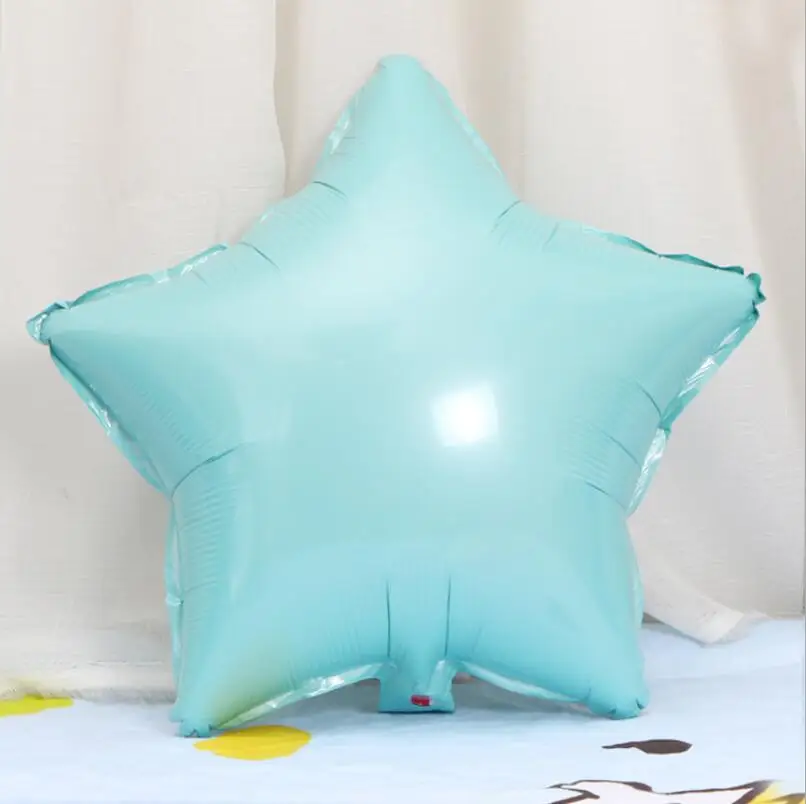tiffany blue star 5 шт. 18 дюймов розовое золото красный Вышивка «звёздочки» или «бриллианты» Фольга воздушные шары, валентинки Свадебные украшения воздушный шар с гелием для мальчиков и девочек, День рождения расходные материалы - Цвет: tiffany blue star