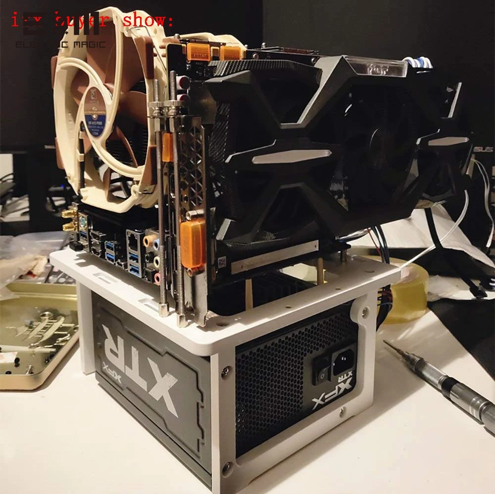 A4 Mini STX ITX MATX ATX PC тестовая скамья открытая рамка вентилятор водяного охлаждения USB 3,0 шасси DIY голый HTPC чехол для видеокарты