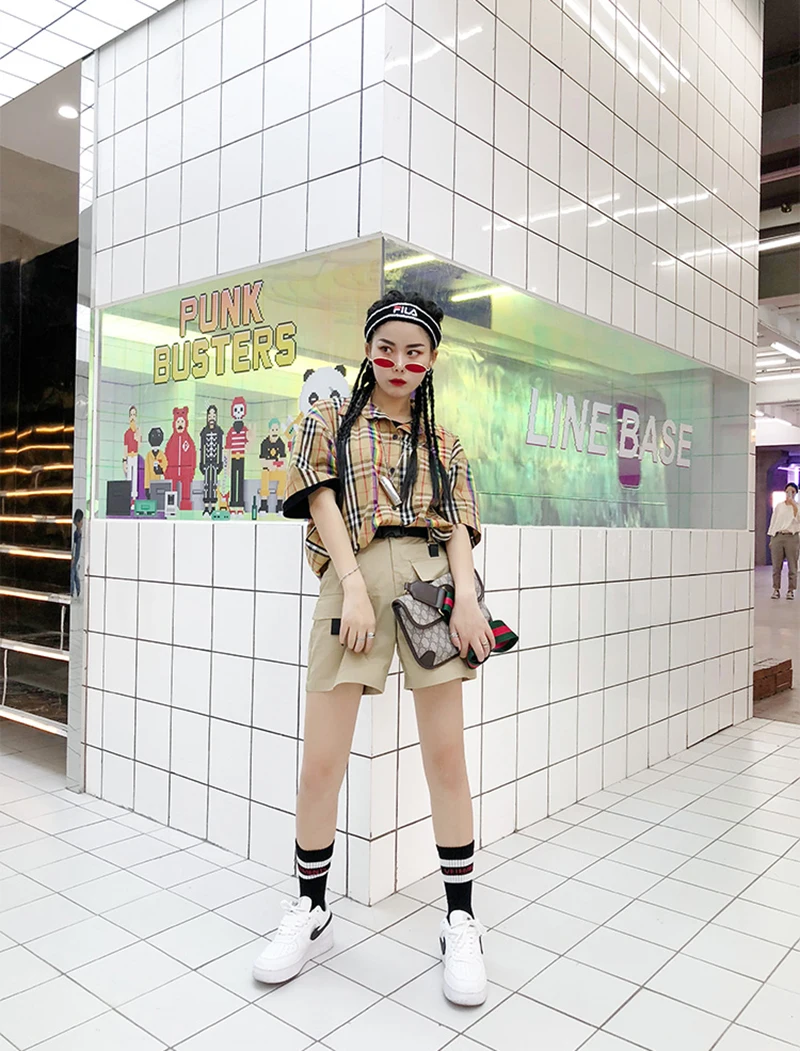 Повседневные летние шорты женские с высокой талией Harajuku корейские модные тренировочные брюки мини короткие Feminino уличный стиль Rave Hotpants 50H0259