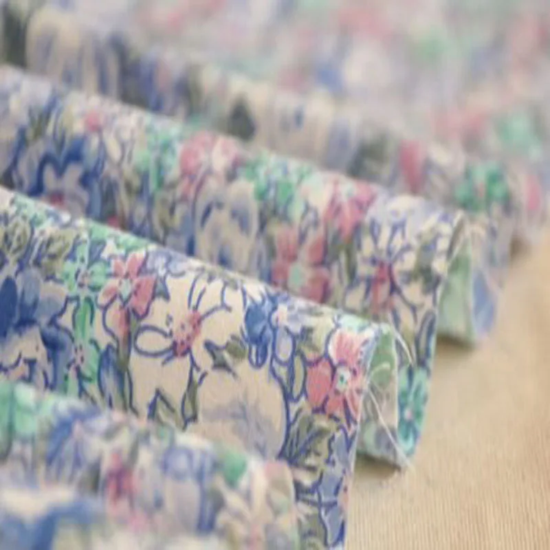 Красивая хлопчатобумажная Поплиновая ткань с цветочным принтом 50x140 см 5 цветов
