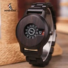 Часы кварцевые брендовые BOBO BIRD Wood часы из черного дерева, специальный циферблат, минималистский дизайн, erkek kol saati J-R26