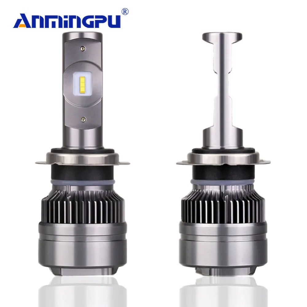 ANMINGPU 16000lm/пара точечные светодиодные лампы H7 H4 светодиодный лампы H1 H11 9005 9006 H8 880/881 5800 к авто светильник автомобильный светильник