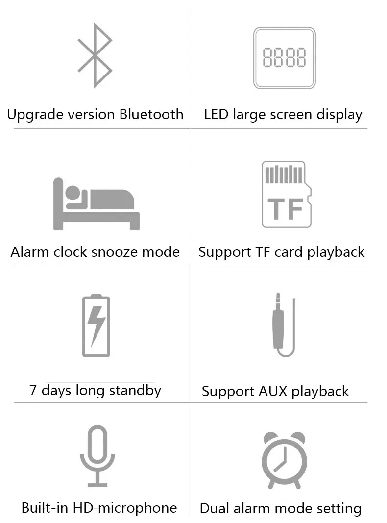 YAyusi bluetooth-динамик для душа мини портативный компьютер колонки с будильником дисплей fm радио металлический корпус спальня динамик