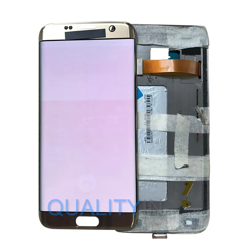 Для samsung Galaxy S7 Edge G935 сенсорный экран дигитайзер сенсор+ большой красный сжигание-тень ЖК-дисплей монитор панель модуль в сборе