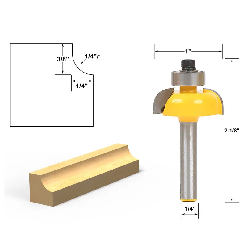 Концевая и молдинговая фреза головка 1 шт диаметр 1/4 дюйма хвостовик | Инструменты