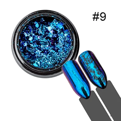 Feivielle г/кор. 0,2 хлопья Хамелеон Magic Multi Chrome 15 цветов ногтей косметическая пудра Блестки для ногтей книги по искусству гель маникюр поставки - Цвет: 009