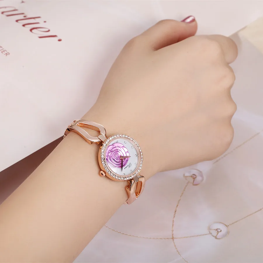 Women Quartz Watch with Diamond Silver Rose Gold Wristwatch Clock Lady Top Brand Luxury Jewelry Bracelet relogio feminino | Наручные часы