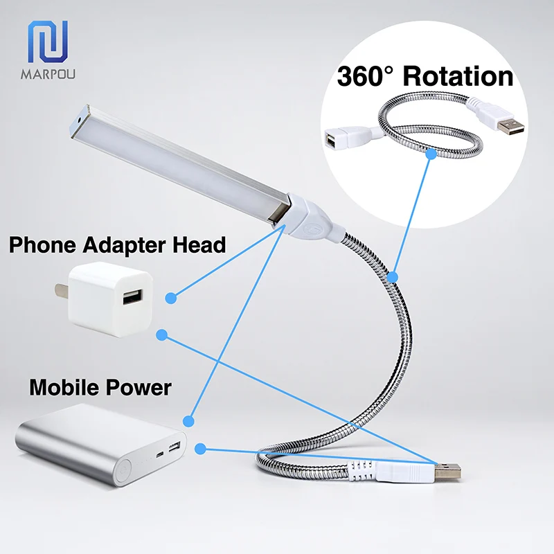 Светодиодная лампа полного спектра для выращивания растений гибкая USB 3W14LED s 5W27 5 в