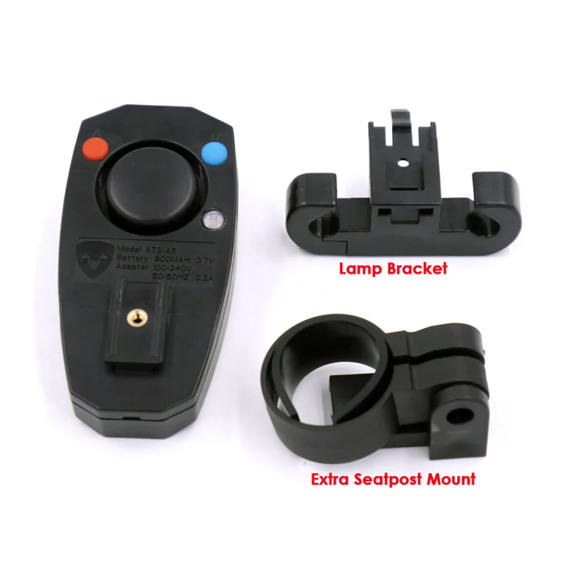 Велосипедный задний фонарь + Противоугонная сигнализация с USB зарядкой