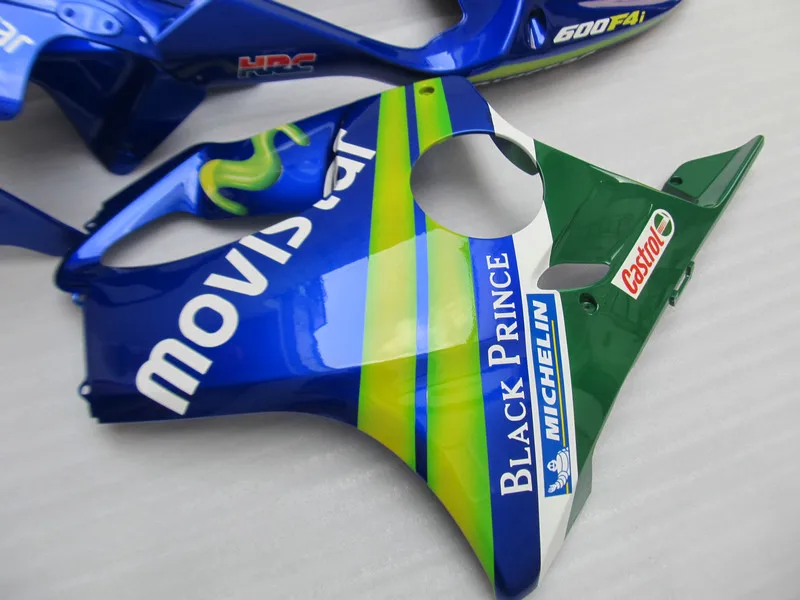 Комплект обтекателей под давлением для HONDA CBR600F4I 01 02 03 CBR600 F4I 2001 2002 2003 CBR 600 синий