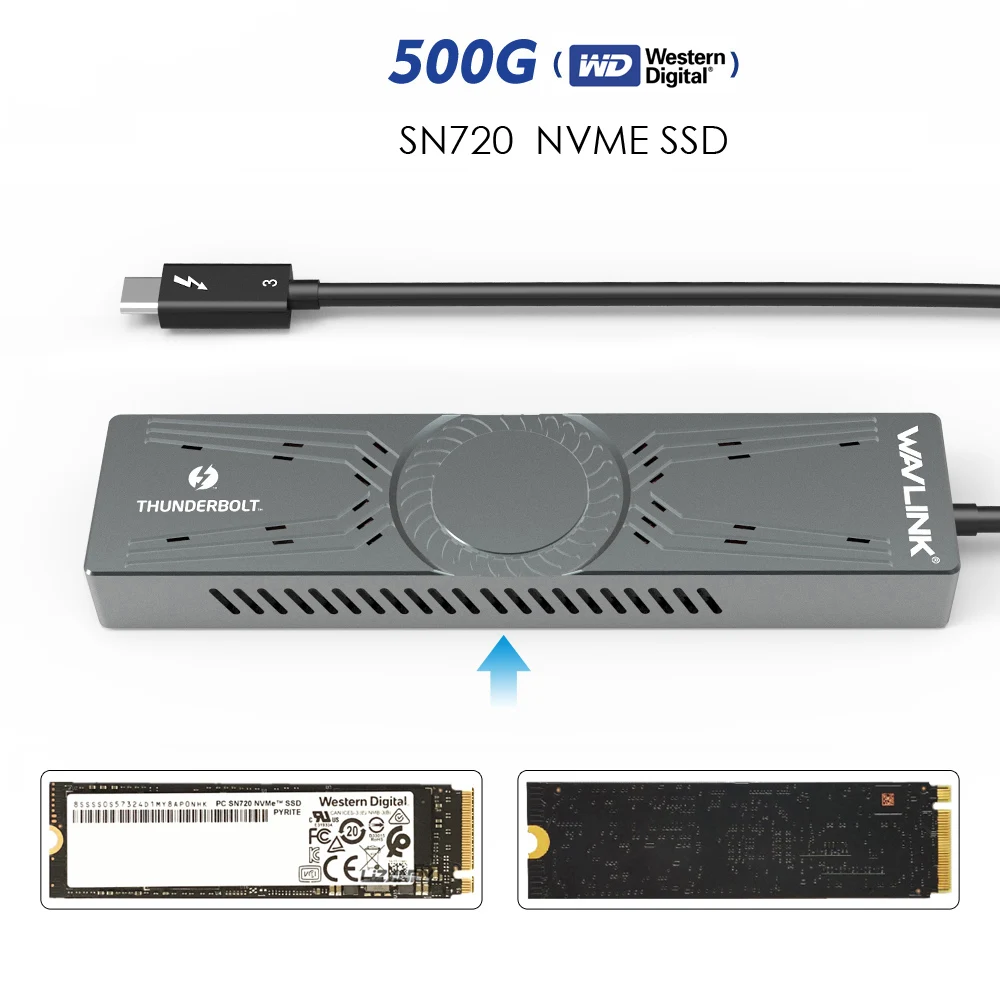 Wavlink Thunderbolt 3 адаптер NVME SSD корпус портативный PCIe NVME SSD жесткий диск внешний жесткий диск Быстрая передача данных