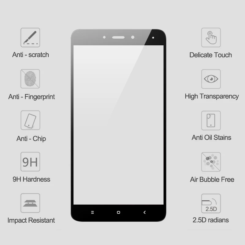 Полностью покрывающее закаленное Стекло для Xiaomi Redmi Note 4 защитное стекло на экран