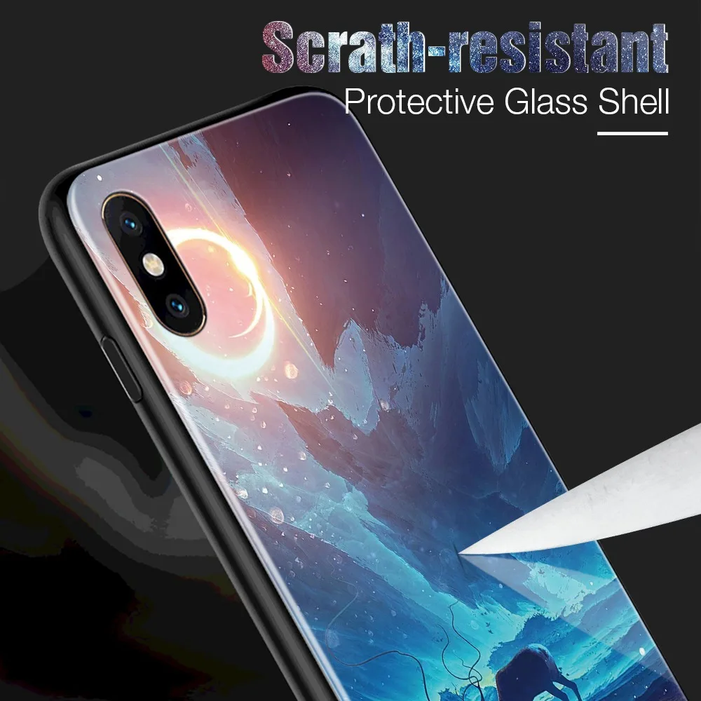 Закаленное стекло чехол для iPhone X 8 7 6 s плюс крышка телефонные чехлы iPhone10 6s Plus