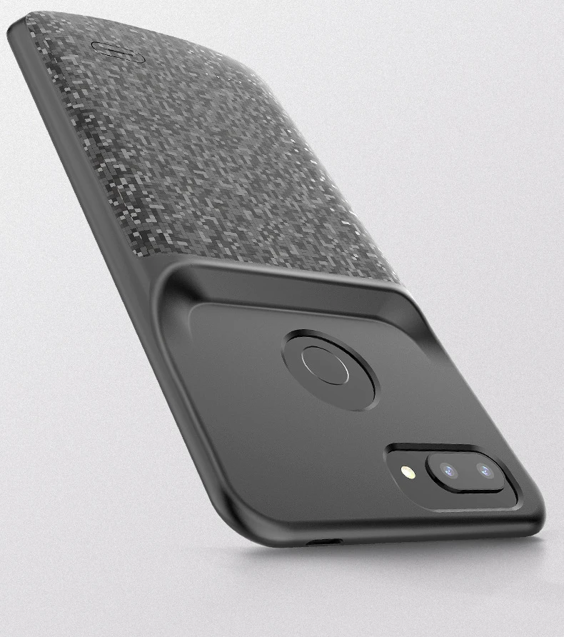 Black Силиконовый противоударный чехол для зарядного устройства для Xiaomi Mi 8 Lite, чехол для внешнего зарядного устройства, запасной внешний аккумулятор, чехол для аккумулятора 4700mAh - Цвет: Black