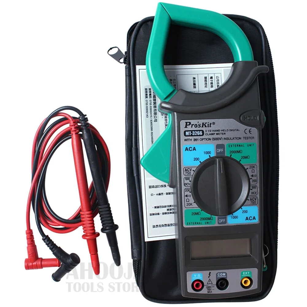 Pro'skit 1000A Высокоточный электрик обслуживание 1/2 цифровой клещи мультиметр AC DC