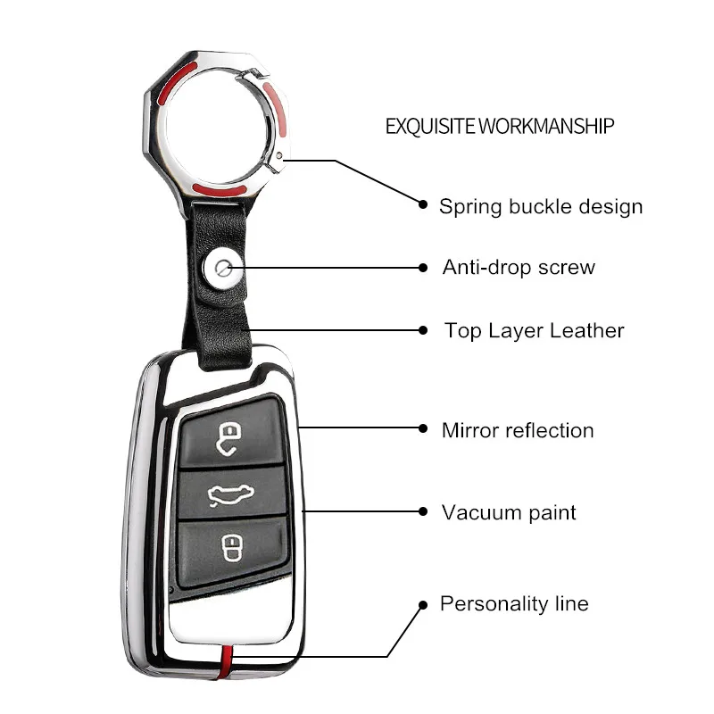 Чехол для автомобильного ключа складной чехол VW Volkswagen Golf 4 5 6 Jetta POLO Passat B5 B6 Skoda Superb