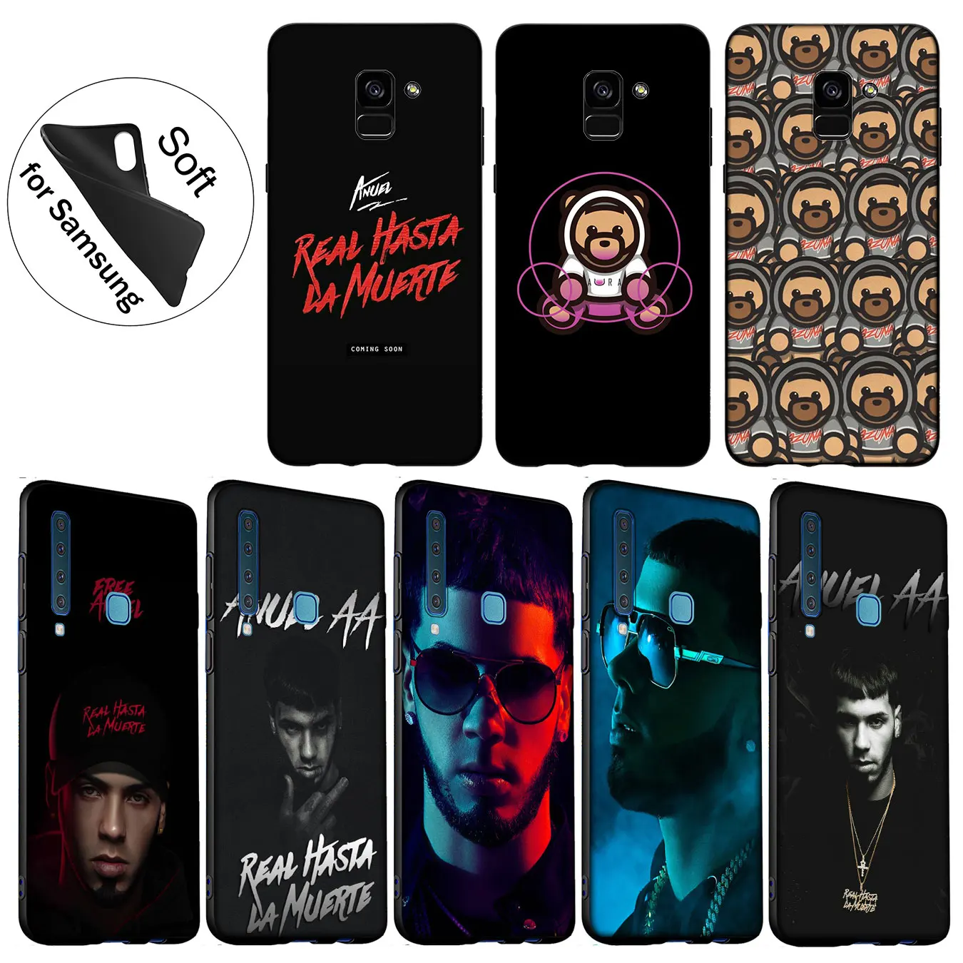 IYICAO Anuel AA Рэппер поп Мягкий силиконовый чехол для Samsung Galaxy A6 A9 A8 A7 2018 A3 A5 2016 2017 Note 9 8 10