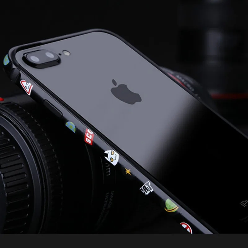 Lofter применяется к Apple 7plus мобильный телефон оболочка iPhone 7 металлическая граница Chao человек мультфильм анти-падение защита мобильного телефона