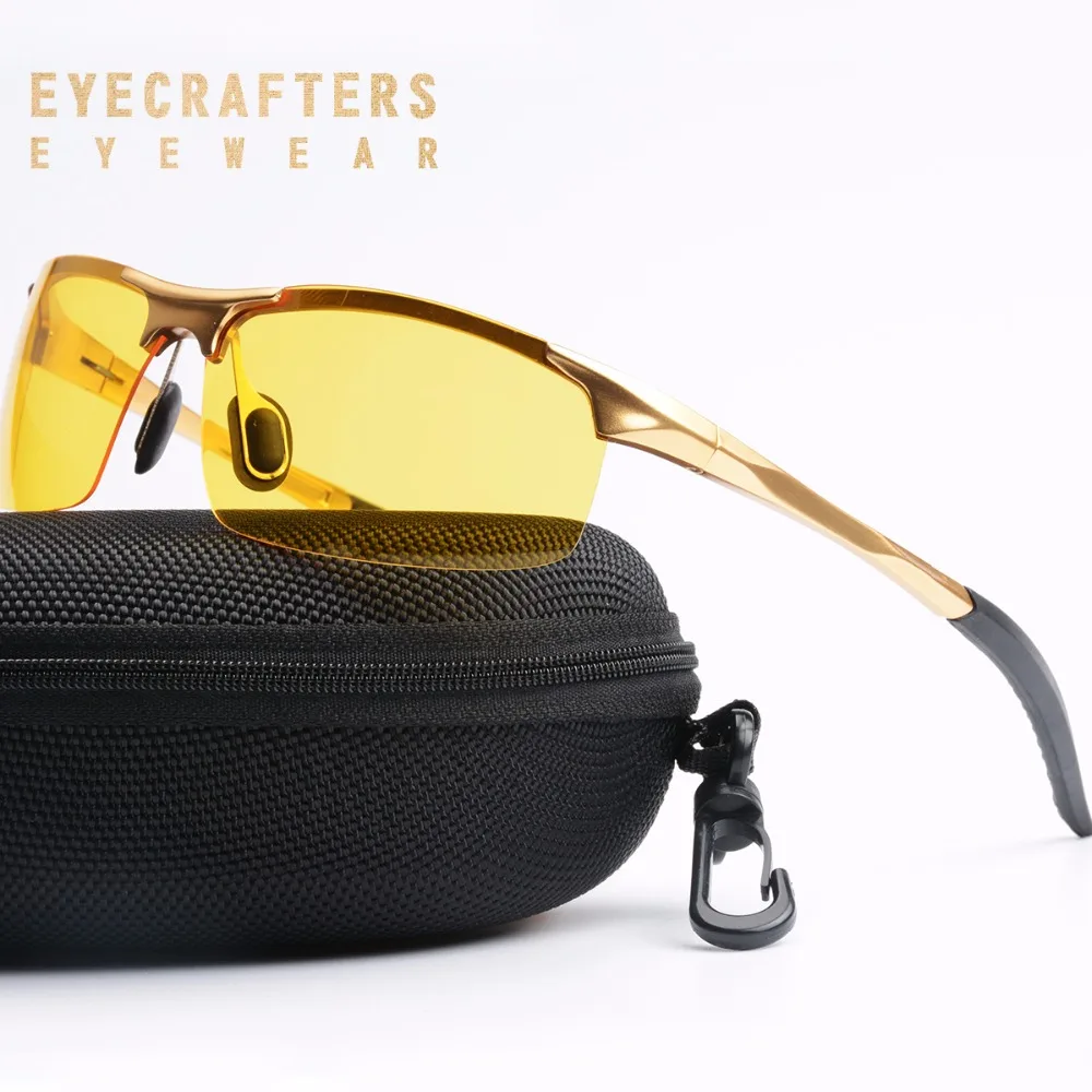 

Night Vision Goggles Anti-glare Polarized Sunglasses Men's Aluminum-Magnesium Frame Car Drivers Polarized Driving SunGlasses