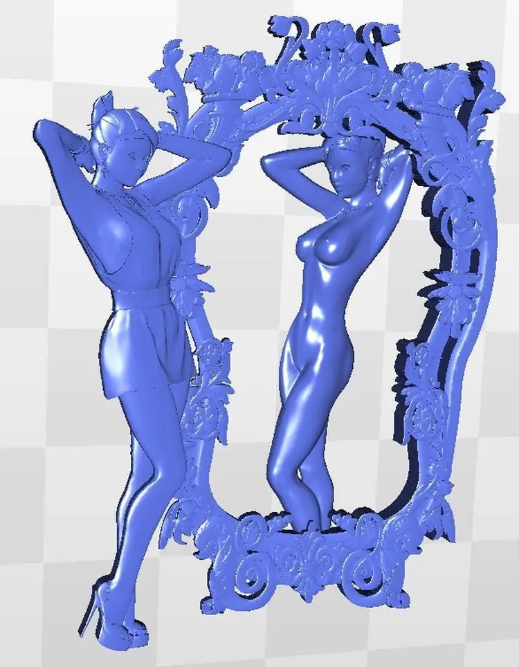 3d модель рельеф Looking_Glass для ЧПУ в формате STL|3d model relief|for cncglass |